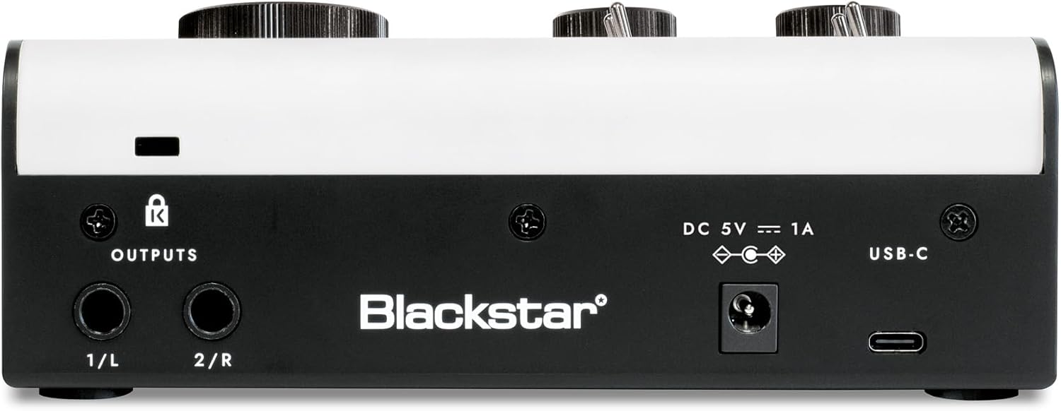 Blackstar Polar 2 - 2 Channels 2-in/4-out USB-C Guitar Audio Interface w/ 2 Microphone Preamps and Headphone Output