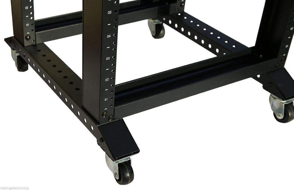 Open Rack 15U 4 Post Open Frame 19-Inch Data Network Desktop Server/Audio Rack (20U, 17' Deep)