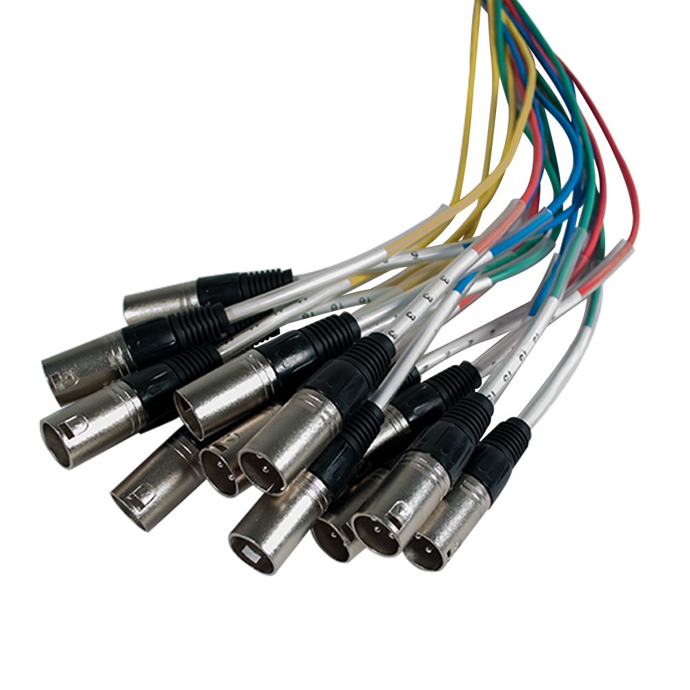 Seismic Audio SARMSS-16x530 Rack Mount 16 Channel XLR TRS Combo Splitter Snake Cable - 5' & 30' XLR Trunks