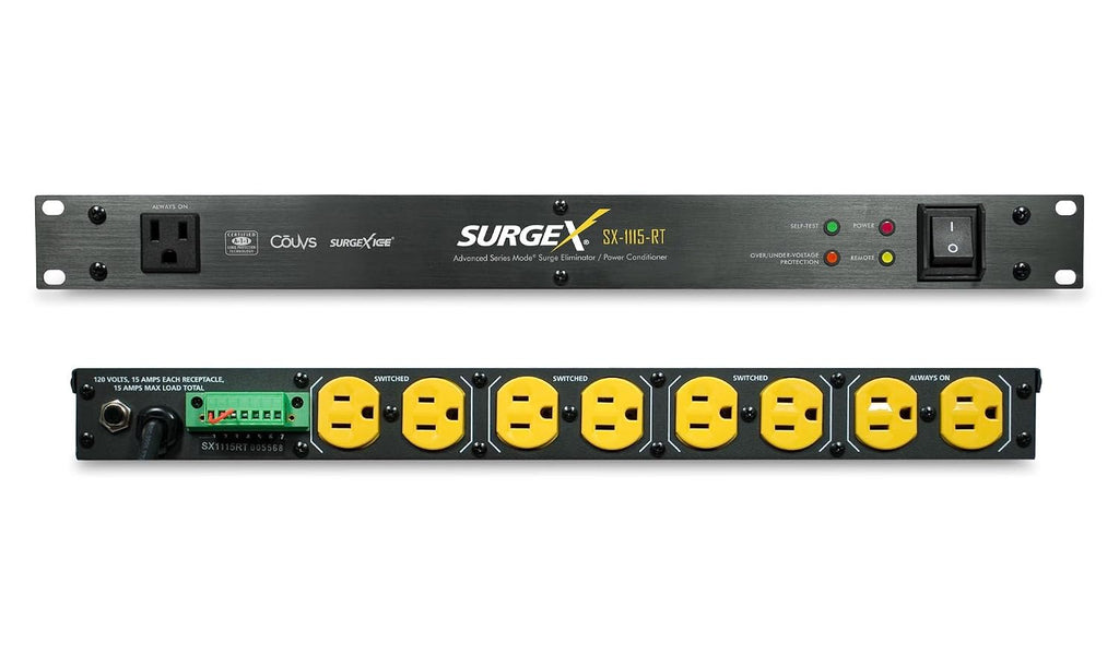 SurgeX SX-1115-RT Rack Mount Surge Eliminator & Power Conditioner w/Remote, 1RU
