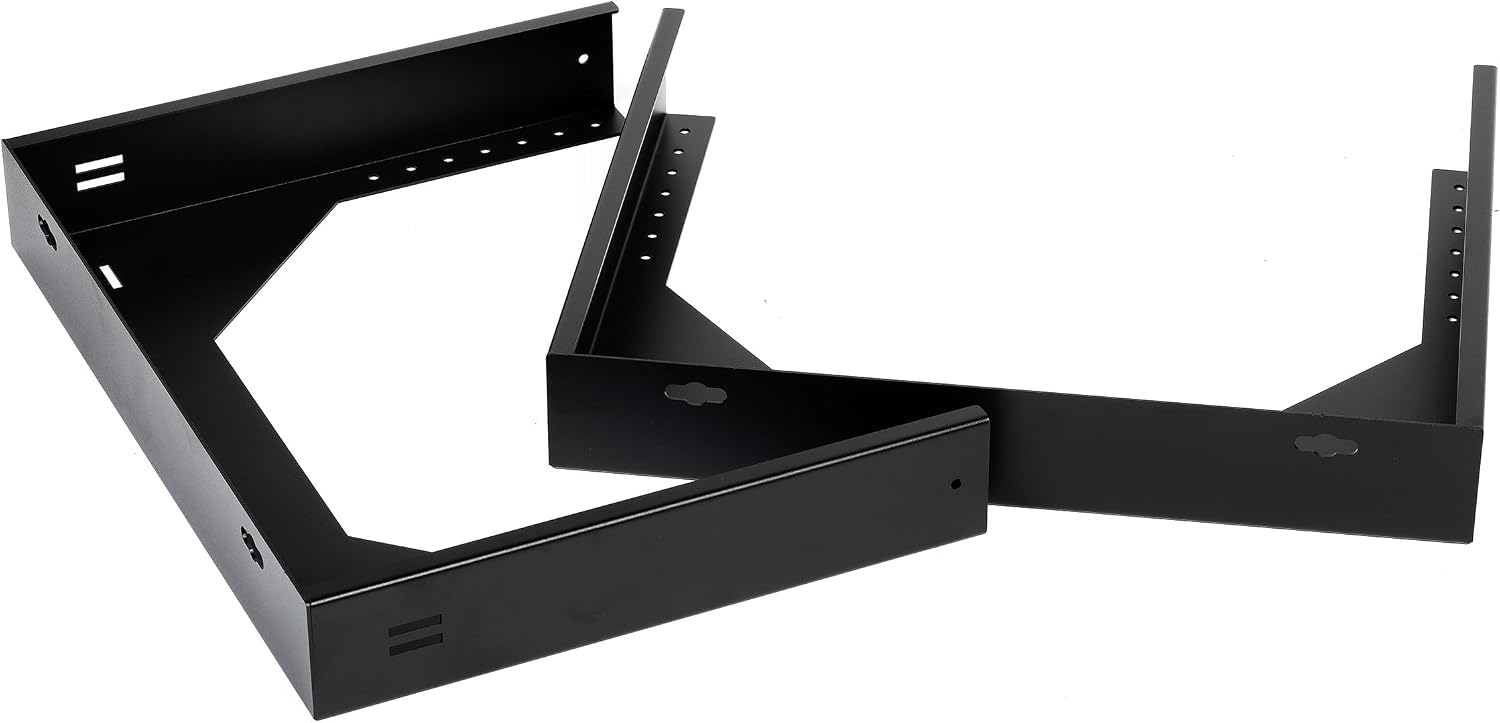 Rosewill 12U Server Rack with Swing Gate -Wall Mount Rack for 19 Inch IT Equipment Open Frame Rack AV & Server Adjustable Depth 18 inches to 26 inches 9U Rack, Black