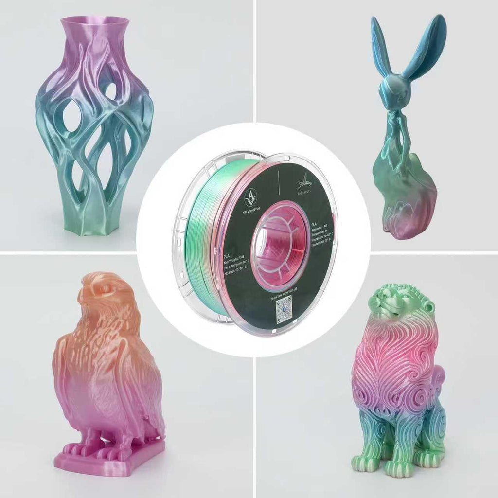Silk Rainbow PLA 3D Printer Filament, 16 Rolls,1KG Spool(2.2lbs) 1.75mm, Multicolor Gradient Filament Bulk for Most FDM 3D Printers,16 Different Silk Rainbow Colors
