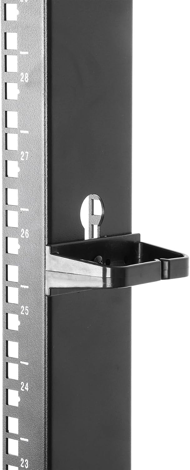 Intellinet 42U 19' 2 Post Open Frame Server Wall Mount Rack - Flatpacked, Antistatic Powder Coated Steel – for IT Network Equipment & AV Devices – 3 Yr Mfg Warranty – 716390