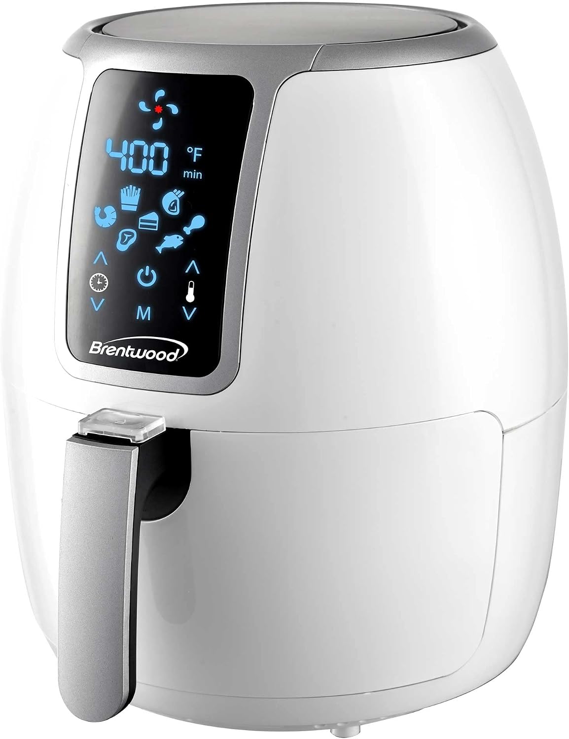 Brentwood Large Electric Digital Air Fryer, Timer & Temp. Control (4-Quart, White)