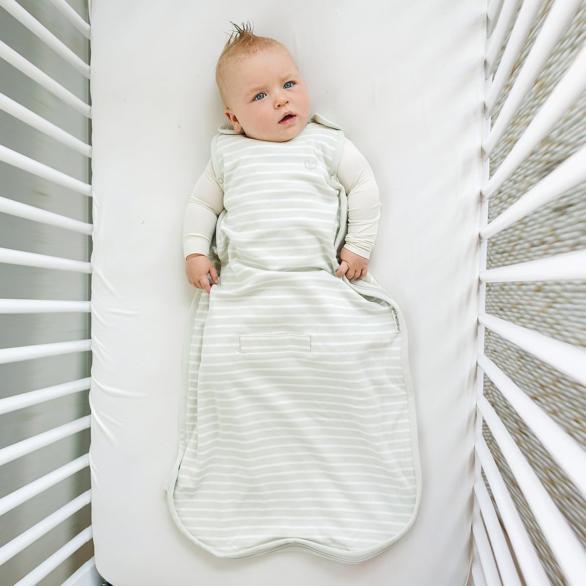Woolino Ultimate Baby Sleep Sack – 4 Season Merino Wool Sleeping Bag, Organic Cotton Outer, Temp Regulating Blanket, Adjustable Sleep Sack Universal Size 2–24 Months - Birch Gray