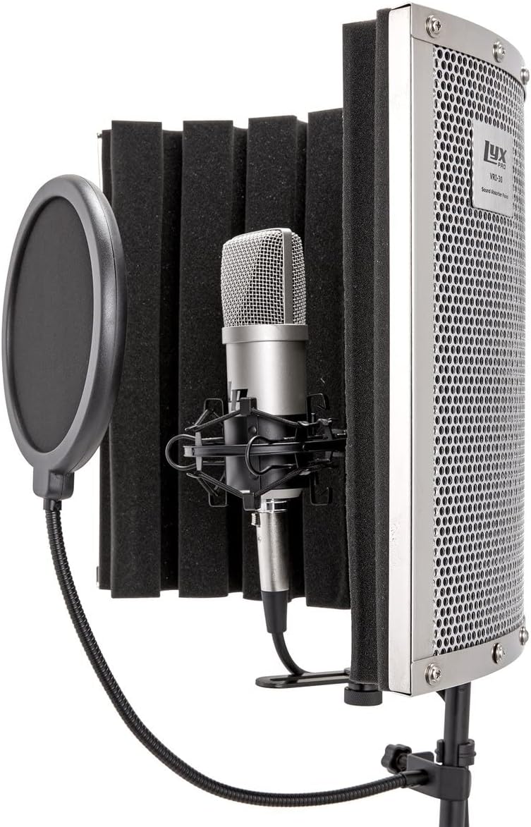 PreSonus Studio 24c Recording Studio Bundle with Mackie CR4-X Monitors, Condenser Microphone, Isolation Shield, Headphones, XLR Cables & Complete Music Production Software Suite