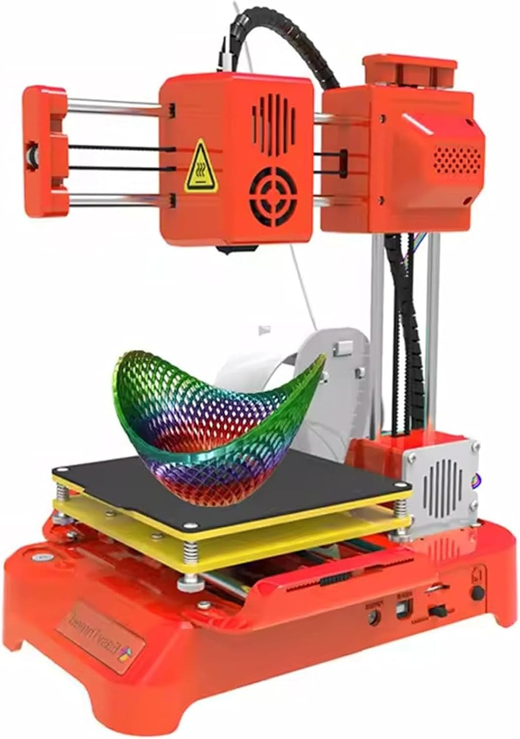 Mini 3D Printer for Beginners, Fully Assembled Desktop 3D Printer for Kids, 100x100x100mm Size, 10-40mm/s Speed, One-Touch Printing, Removable Platform, Ideal for DIY & Education