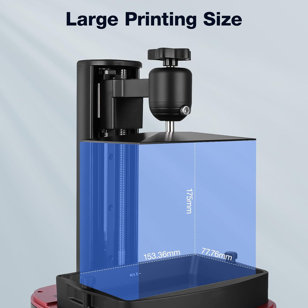 ELEGOO Mars 4 Resin 3D Printer with 7' 9K Monochrome LCD Screen COB UV Light Source and Screen Protector Printing Size 153.36mm*77.76mm*175mm