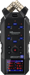 Zoom H6 Essential Handheld Recorder for Musicians, Podcasters & Filmmakers with Stereo Microphones, 4 XLR/TRS Inputs, 6 Tracks of 32-Bit Float Recording, & USB Audio Interface