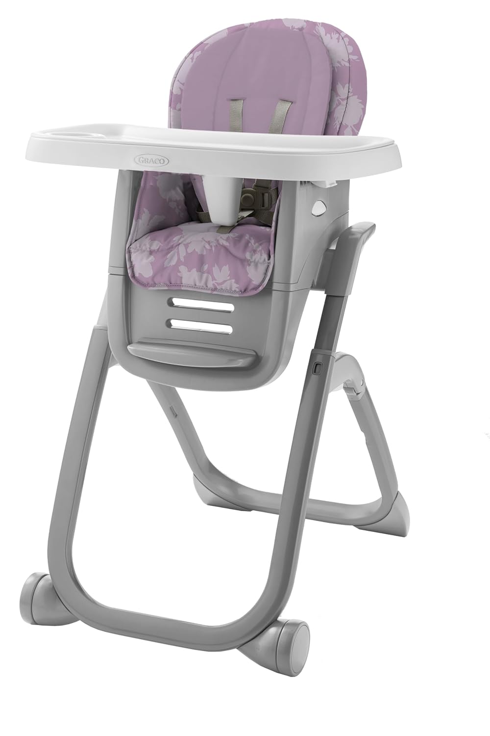 Graco® DuoDiner DLX Highchair, 6 Stages of Use – Infant to Baby High Chair, Infant to Toddler Booster Seat, Youth Stool, 5 Adjustable Height Positions, Lilac Mod