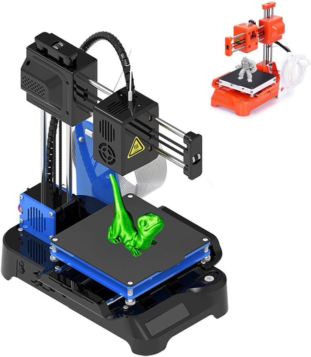 FDM Mini 3D Printer for Beginners, Smoothly Printing High Accuracy Mini 3D Printer with Quick Assembly, Easy for Kids Black