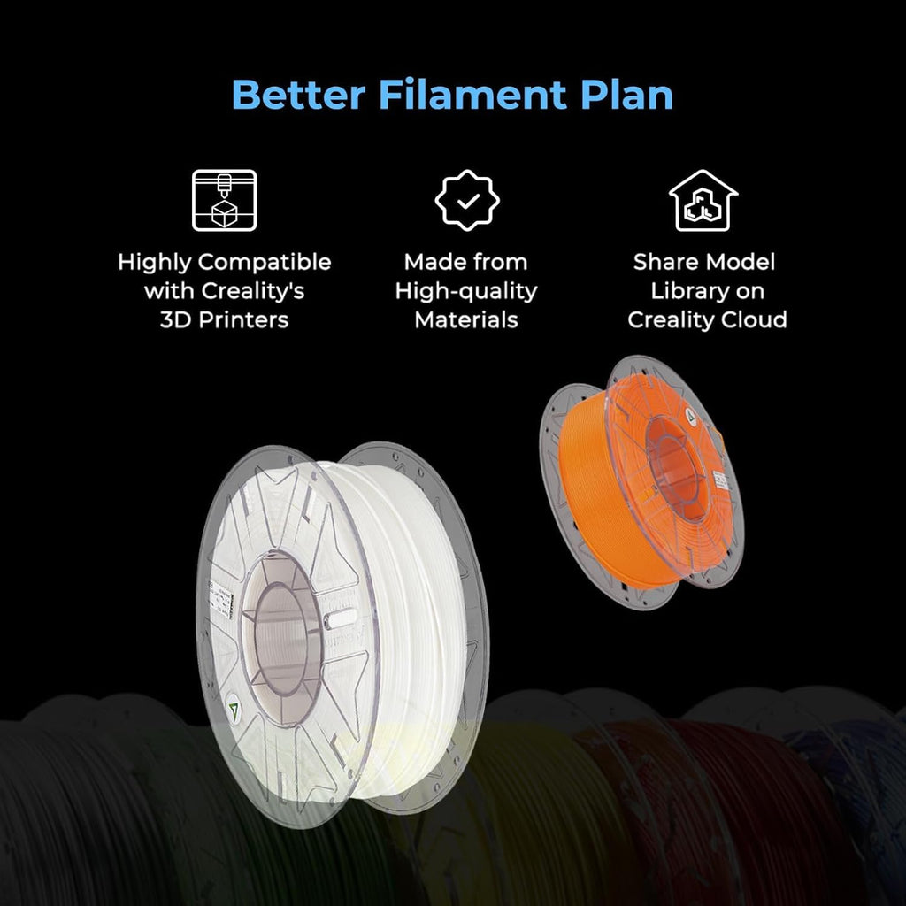 Creality Hyper PLA Filament 1.75mm, RFID 3D Printer Filament PLA for High Speed 30-600mm/s, 10kg(22lbs)/Spool Filament Support CFS, Fits for Most 3D Printers, 5Black & 5White