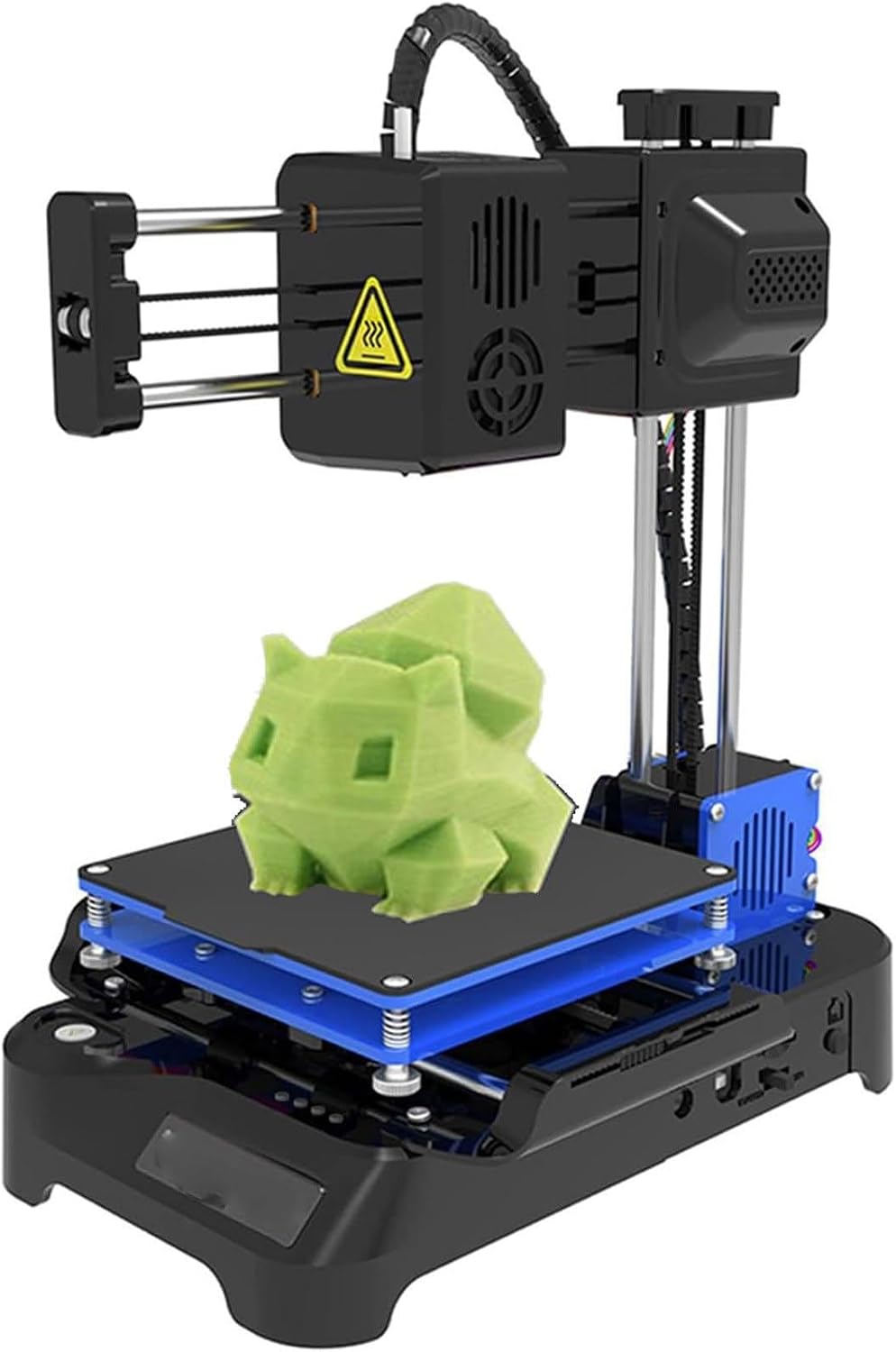 3D Printer Mini Desktop Printing Machine for Kids 100x100x100mm Print Size Removable Platform One-Key Printing with TF Card PLA for Beginners Household Education Black