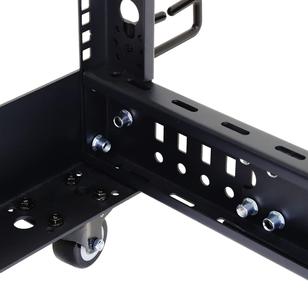 AEONS 27U 4-Post IT Open Frame Server Rack 19 Inch Depth-Adjustable (22' to 40') Network Equipment AV Gear w/Casters and Cable Management
