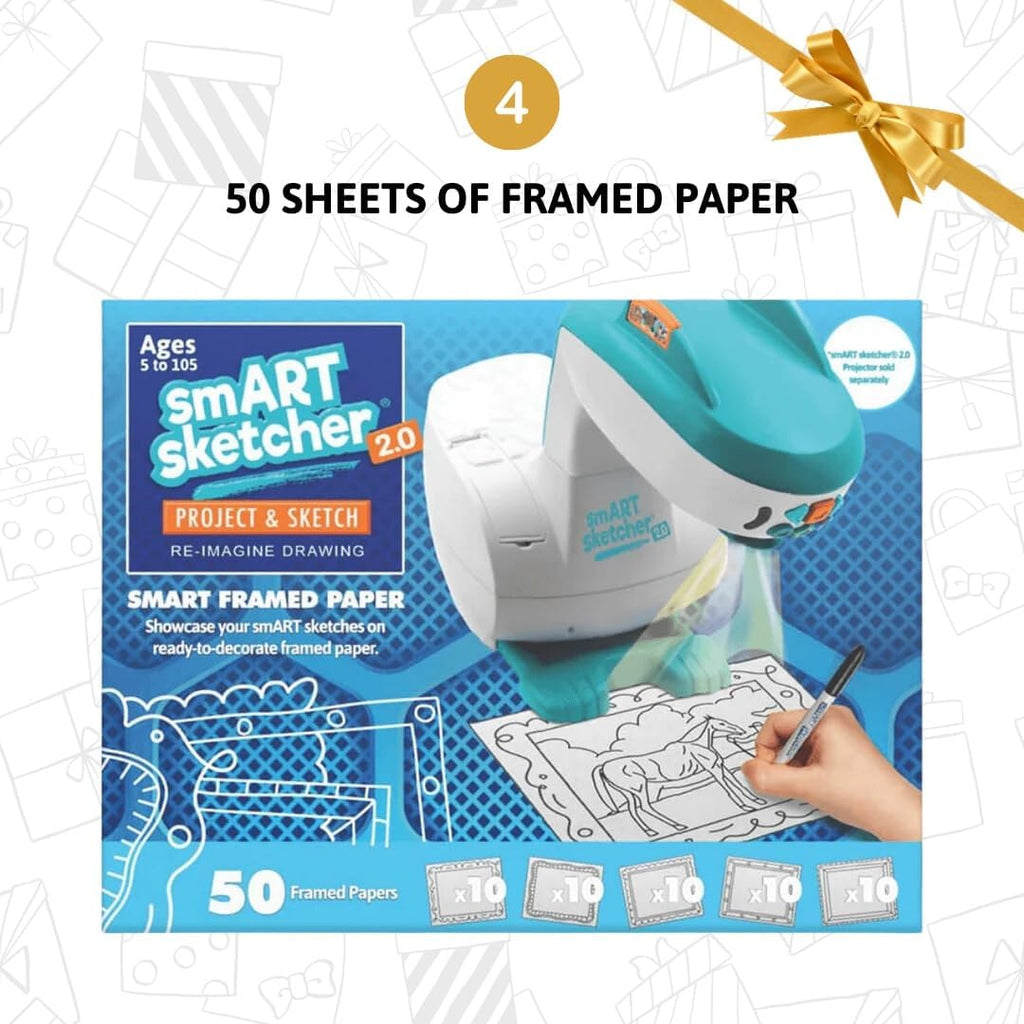 Smart Sketcher 2.0 Drawing Projector Set, 4-in-1 Bundle with Jungle & Ocean Packs, 180+ Activities, Educational Art Toy, Birthday Gift for Kids 5+
