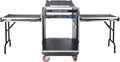 Sound Town PA DJ Combo with 14U Rack/Road ATA Case w/Slant Mixer Top, 2 DJ Tables and Casters, One 10 Outlet AC Power Conditioner/Sequencer (STMR-14T2PS10)