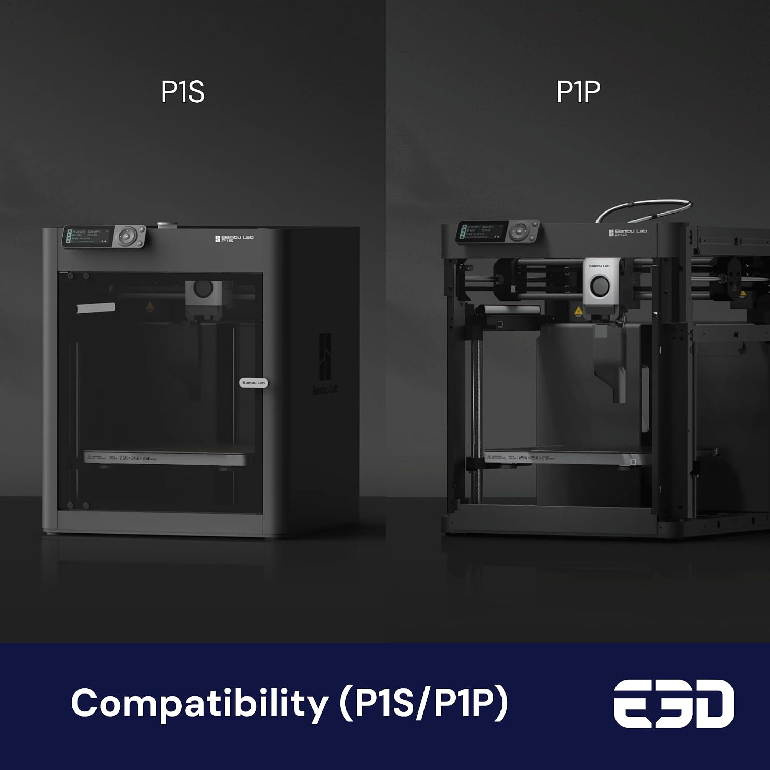 E3D High Flow ObXidian™ Bambu Lab P1P/P1S (0.4mm) Complete HotEnd, 60% Increased Flow Rate, Smooth 3D Printing, Ideal for Fiber-Filled Filaments, Bambu Approved