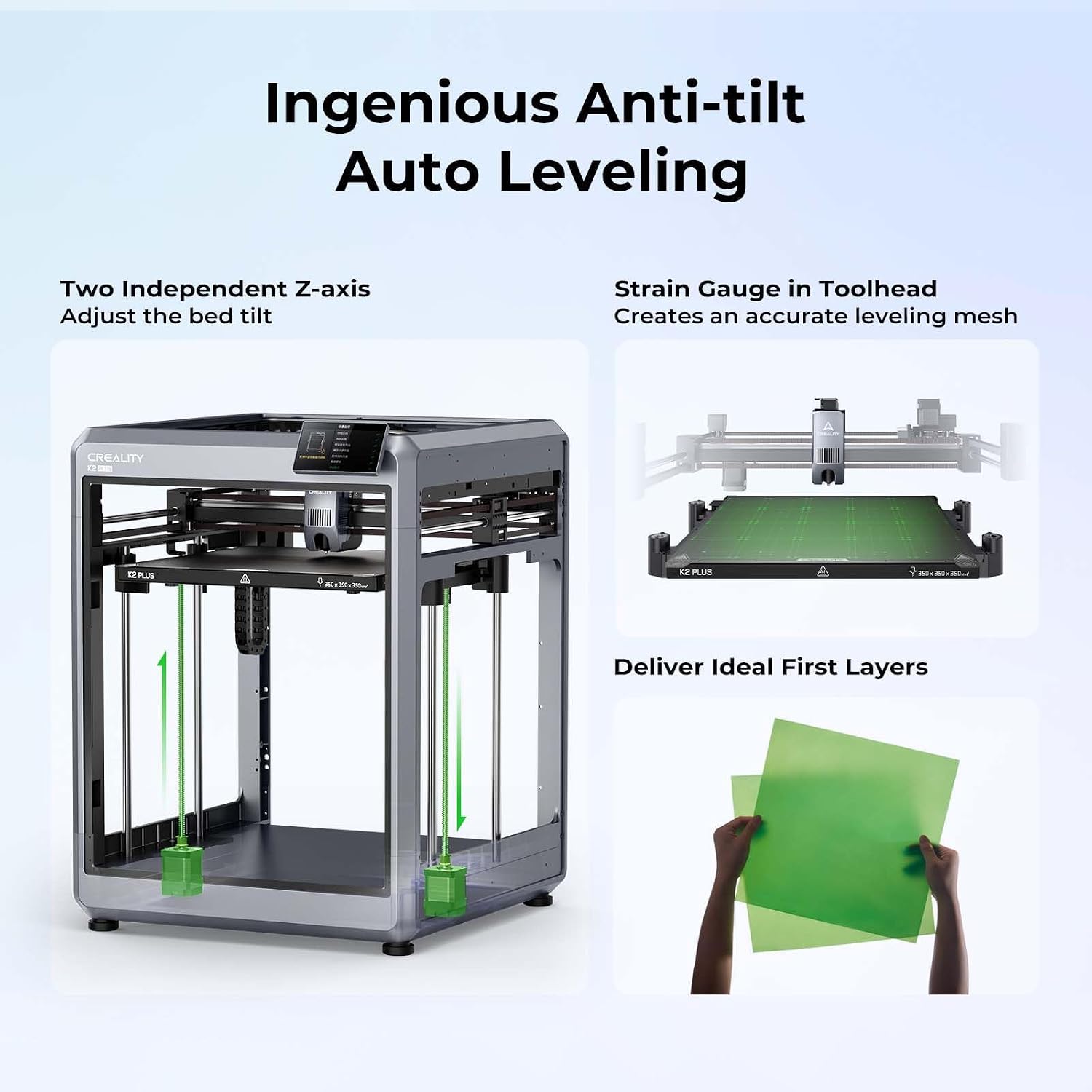 Creality K2 Plus 3D Printer, Support Multi Color Printing Needs CFS, Max 600mm/s Fast Printing, Dual AI Cameras, Full-auto Leveling, Ready-to-Use FDM 3D Printers, Large Build Volume 350x350x350mm
