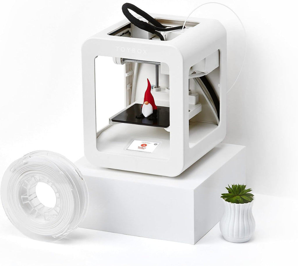 Toybox 3D Printer for Beginners and Kids with Fast Printing, Easy Setup, Safe Design, Free App with Access to 7,000+ Digital Toys, 1 Filament Included - Alpha Three