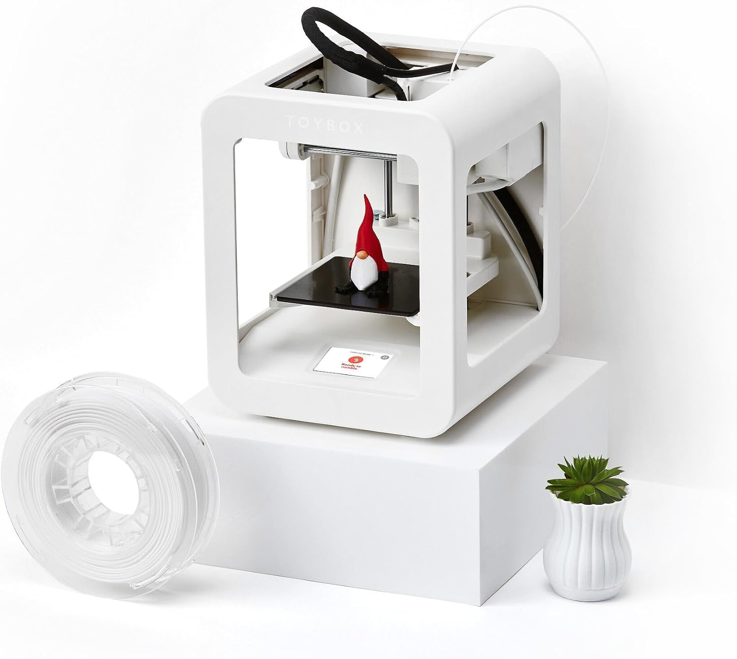 Toybox 3D Printer for Beginners and Kids with Fast Printing, Easy Setup, Safe Design, Free App with Access to 7,000+ Digital Toys, 1 Filament Included - Alpha Three