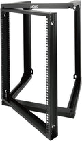 Tecmojo 15U Server Rack with Swing Gate, 15U Rack for 19inch Computer/AV/Data/IT/Media Equipment, Wall Mount Server Rack with 18inch Depth, Square&Tapped Holes