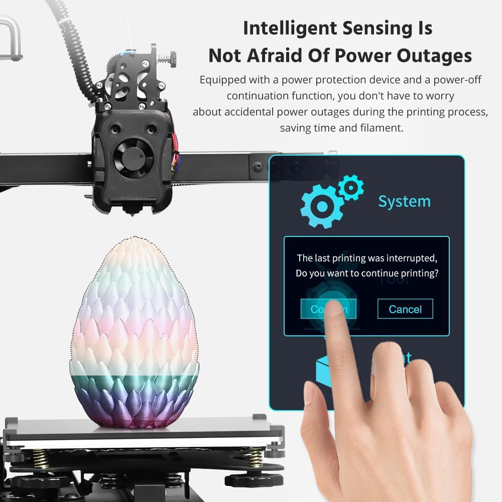 TRONXY Small High Speed 3D Printer, CRUX 1S Desktop Mini 3D Printer for Beginners, Proximal Printhead with Dual-axis Metal Guide, Build Size 7.09x7.09x7.09 inch