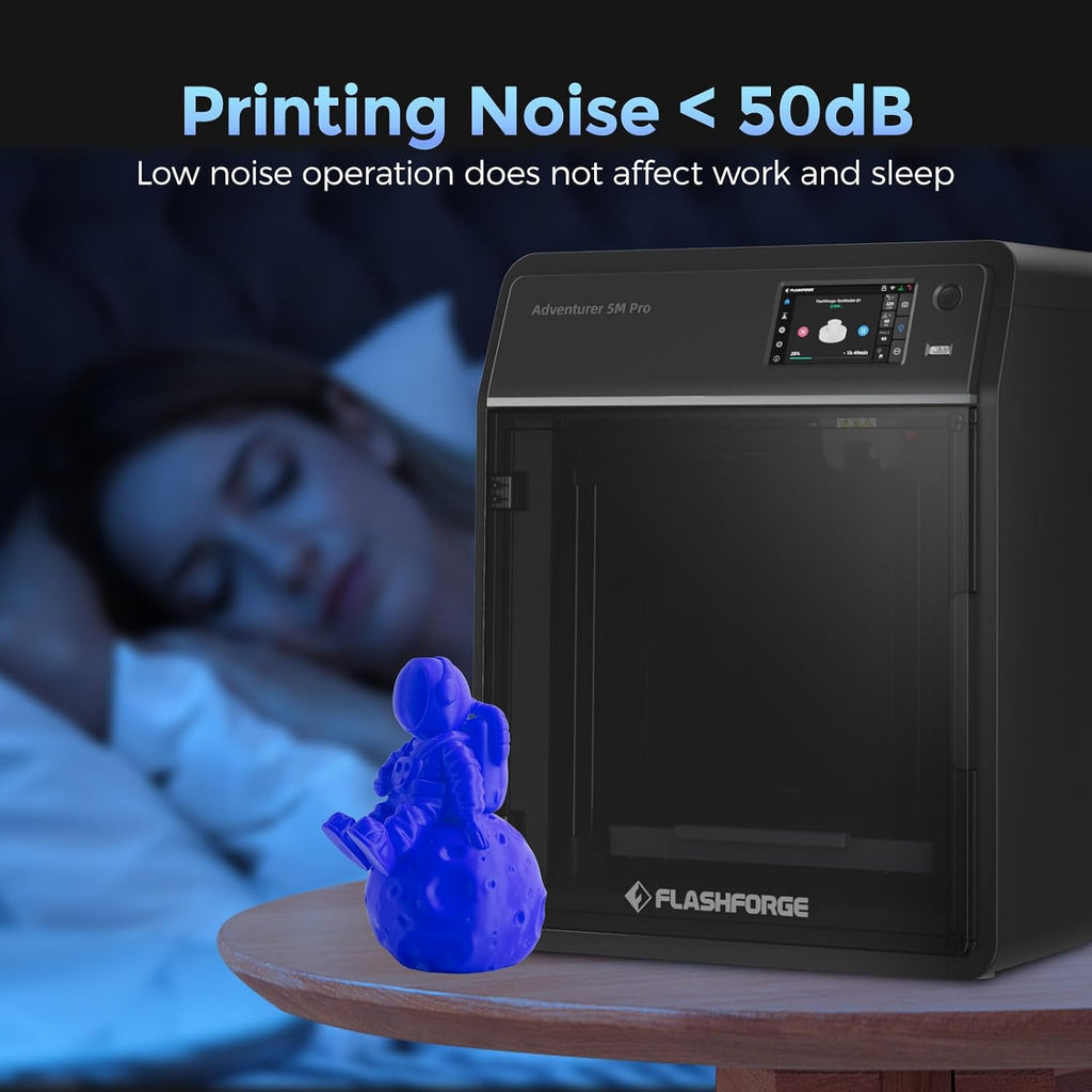 FLASHFORGE Adventurer 5M Pro 3D Printer, 600mm/s High-Speed, FDM 3D Printer Auto Leveling with 280°C Quick Detachable Nozzle, Core XY Structure, Dual Filtration System, Print Size 220x220x220mm