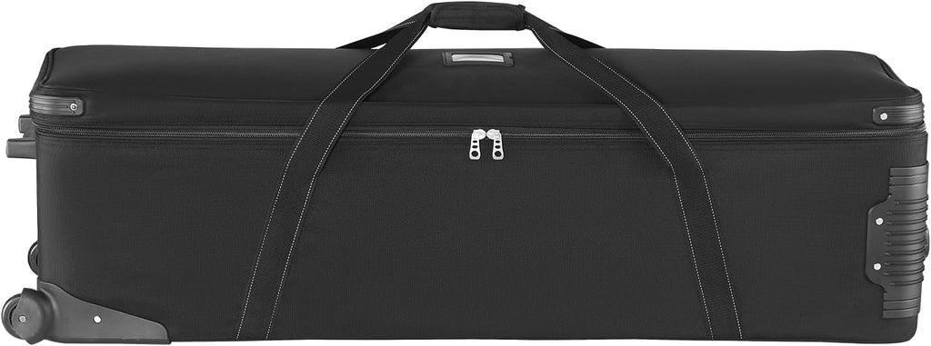 VEVOR Studio Equipment Trolley Case, 51.57 x 14.37 x 14.96 in / 131 x 36.5 x 38 cm, Rolling Camera Bag, Carrying Bag with Wheels Straps Padded Compartment Handle, for Light Stands, Tripods, Telescopes