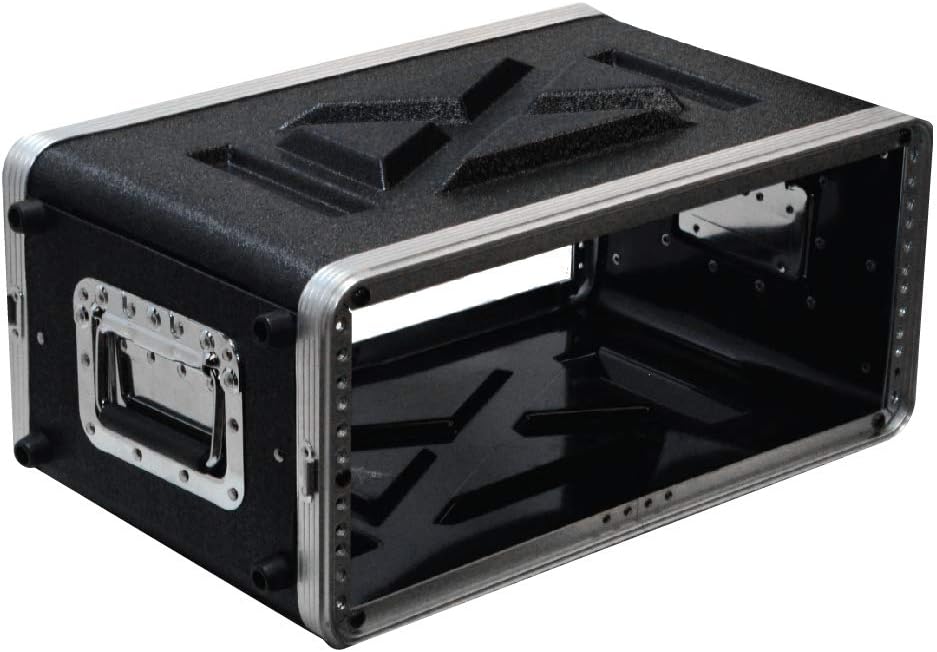 Seismic Audio - SALWR4S - Lightweight 4 Space Compact ABS Rack Case - 4U PA DJ Amp Effects Shallow Rack Case