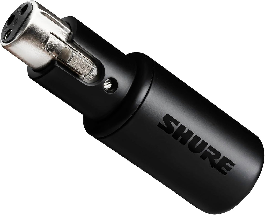 Shure MVX2U XLR-to-USB Digital Audio Interface, Headphone Jack, 60dB Gain, Zero-Latency Monitoring, 48V Phantom Power, ShurePlus App, USB-C Cable
