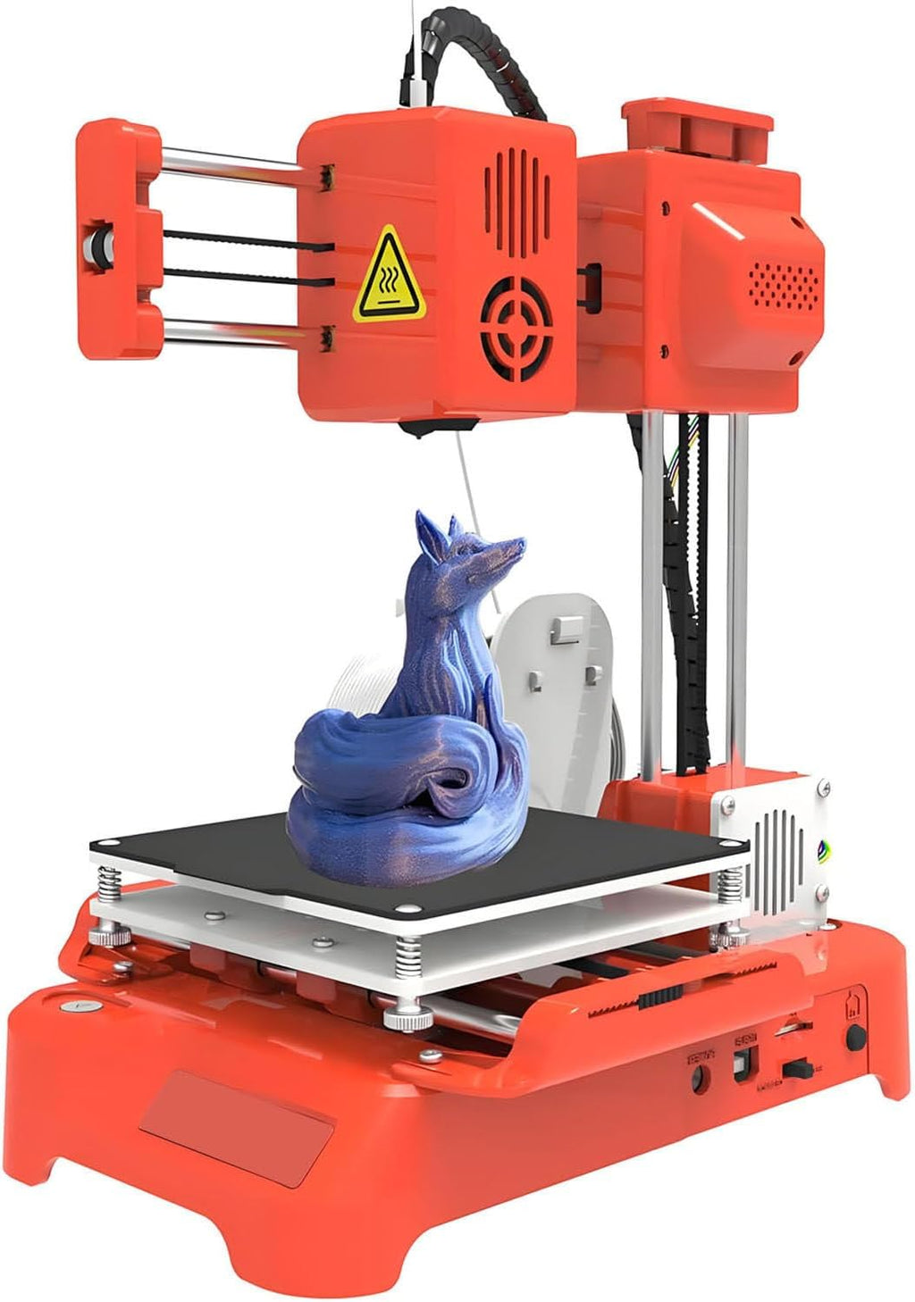 Mini DIY 3D Printers Desktop Kit,Mini 3D Printer for Kids,Printing Size 100x100x100mm,with TF Card Filament,No Heated Bed,One-Touch Printing,for Beginners,Kids,Teens Orange