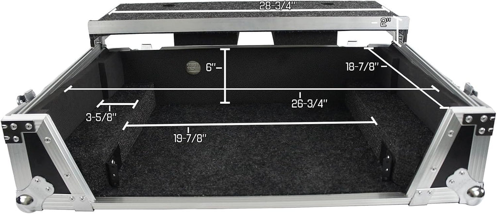 Harmony Audio Cases HCRNONE1UWLT Compatible With Rane One DJ Controller 1U Flight DJ Road Custom Case With Laptop Tray