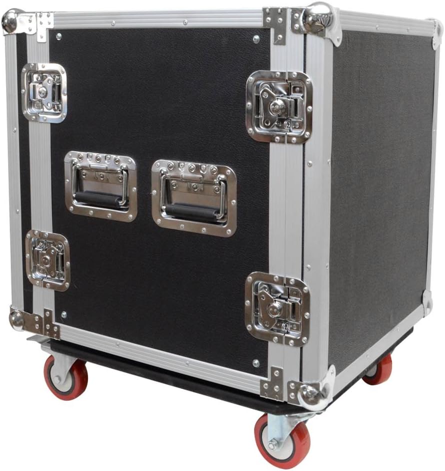 Seismic Audio - 12 SPACE RACK CASE for Amp Effect Mixer PA DJ PRO with Casters