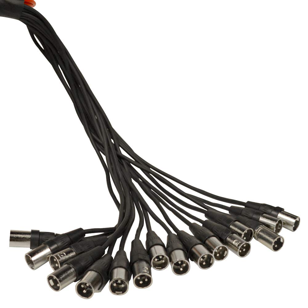 Seismic Audio - XLR Low Profile Snake Cable with 4 TRS Returns - Circuit Board Snake for Recording, Stage, Studio PA DJ use (50 Feet - 16 Channel - 4 TRS)