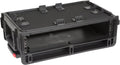 SKB Studio Flyer Rack Case - 2U Waterproof Carry-on with Laptop Surface, Molded Rack Rails, Rubber Cleats and Quiet Wheels, Ideal for Musicians, Black