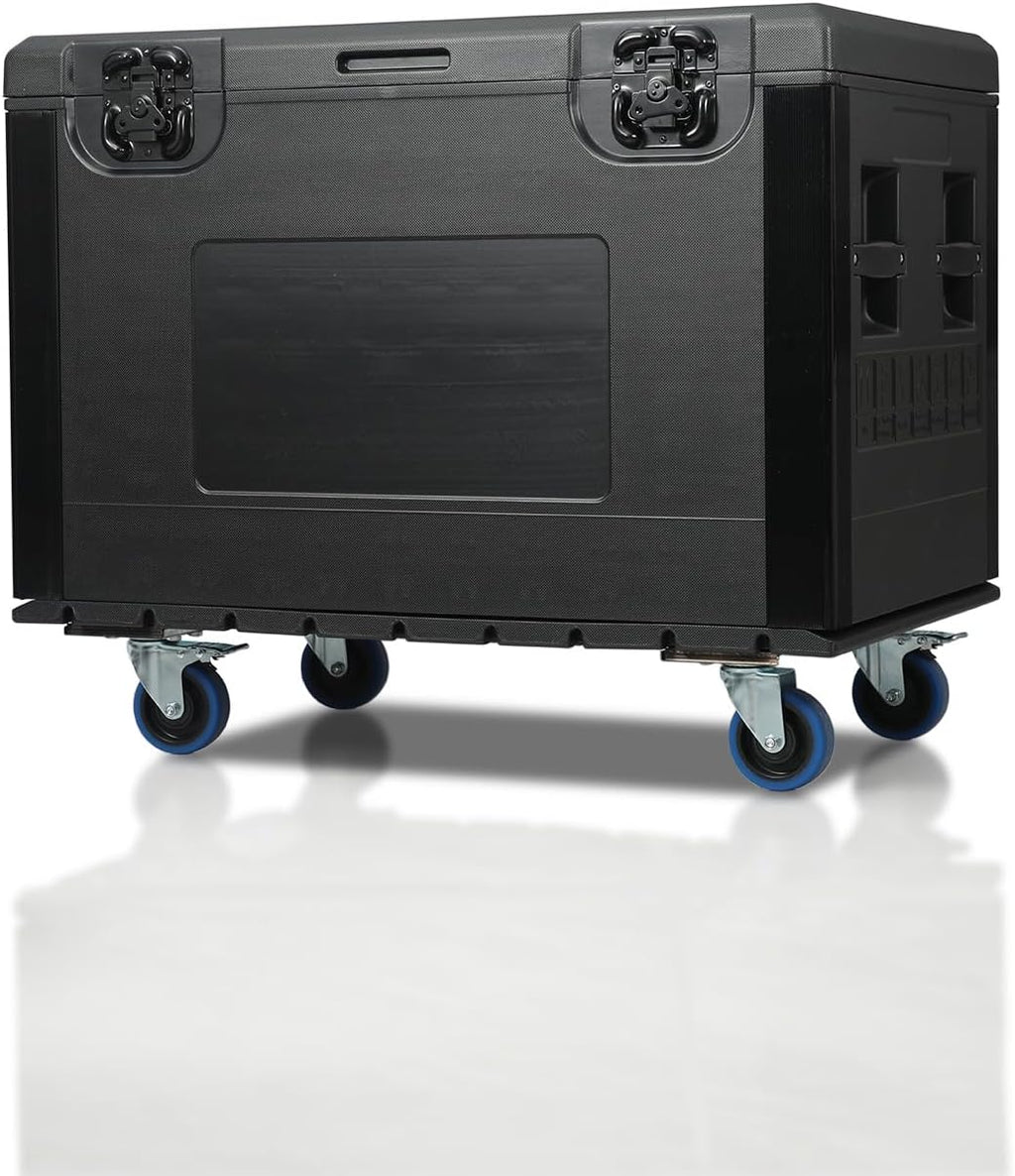 Cable Trunk Road Case with Wheels 35' x 22' x 24' Professional Stackable Heavy Duty ATA Rolling Road Case for DJ Equipment Storage Transport Touring with Casters