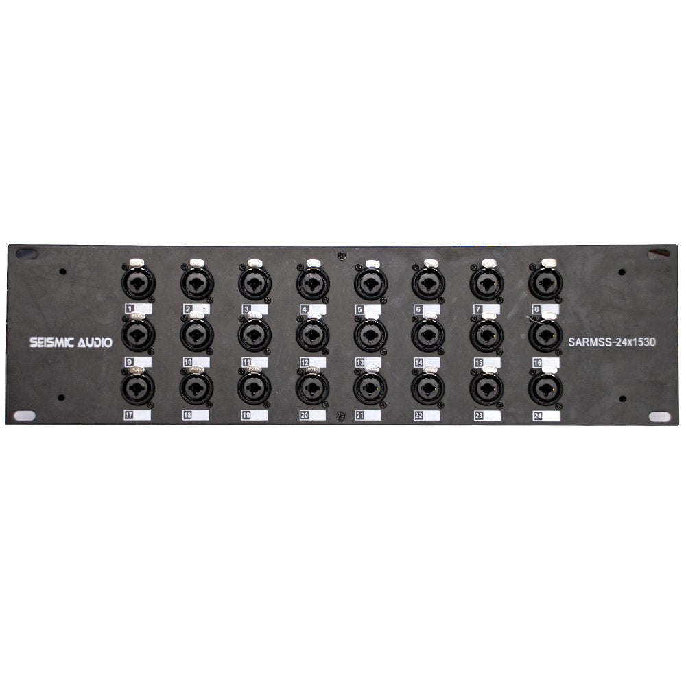 Seismic Audio - SARMSS-24x1530 - 24 Channel XLR TRS Combo Splitter Snake Cable - 15' and 30' XLR trunks
