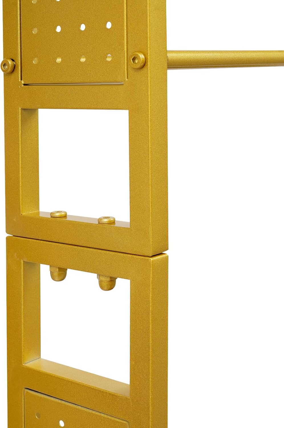 Double Layer Mobile Printer Table 110 Lbs Load Capacity Rolling 3D Printer Stand with 4 Universal Wheels(2 With Brakes) 3D Printing Station for Studios, Offices, Living Rooms, Garages（Gold）