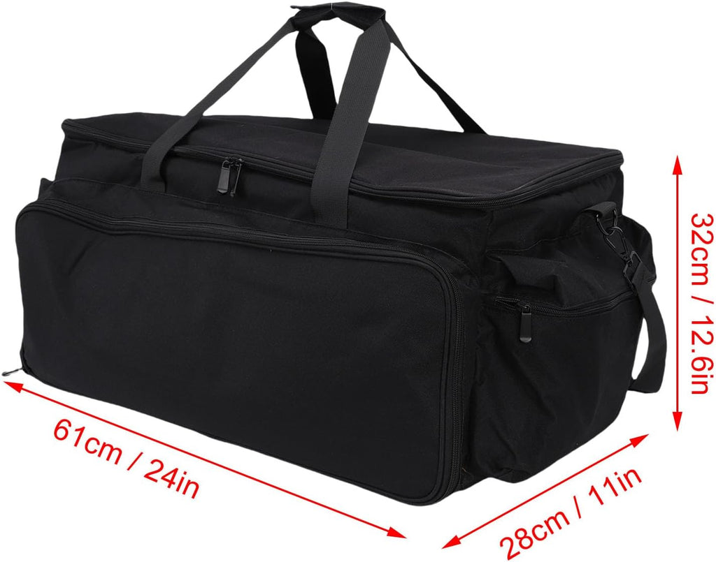 FOSA DJ Cable Bag, Large Capacity Multiple Pockets DJ Gig Bag with 6 Detachable Dividers, for Music Gear Accessories Equipment Mixer Turntable