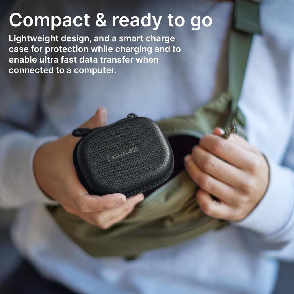 RØDE Wireless PRO Compact Wireless Microphone System with Timecode, 32-bit Float On-board Recording, 2 Lavalier Microphones and Smart Charge Case for Filmmaking and Content Creation