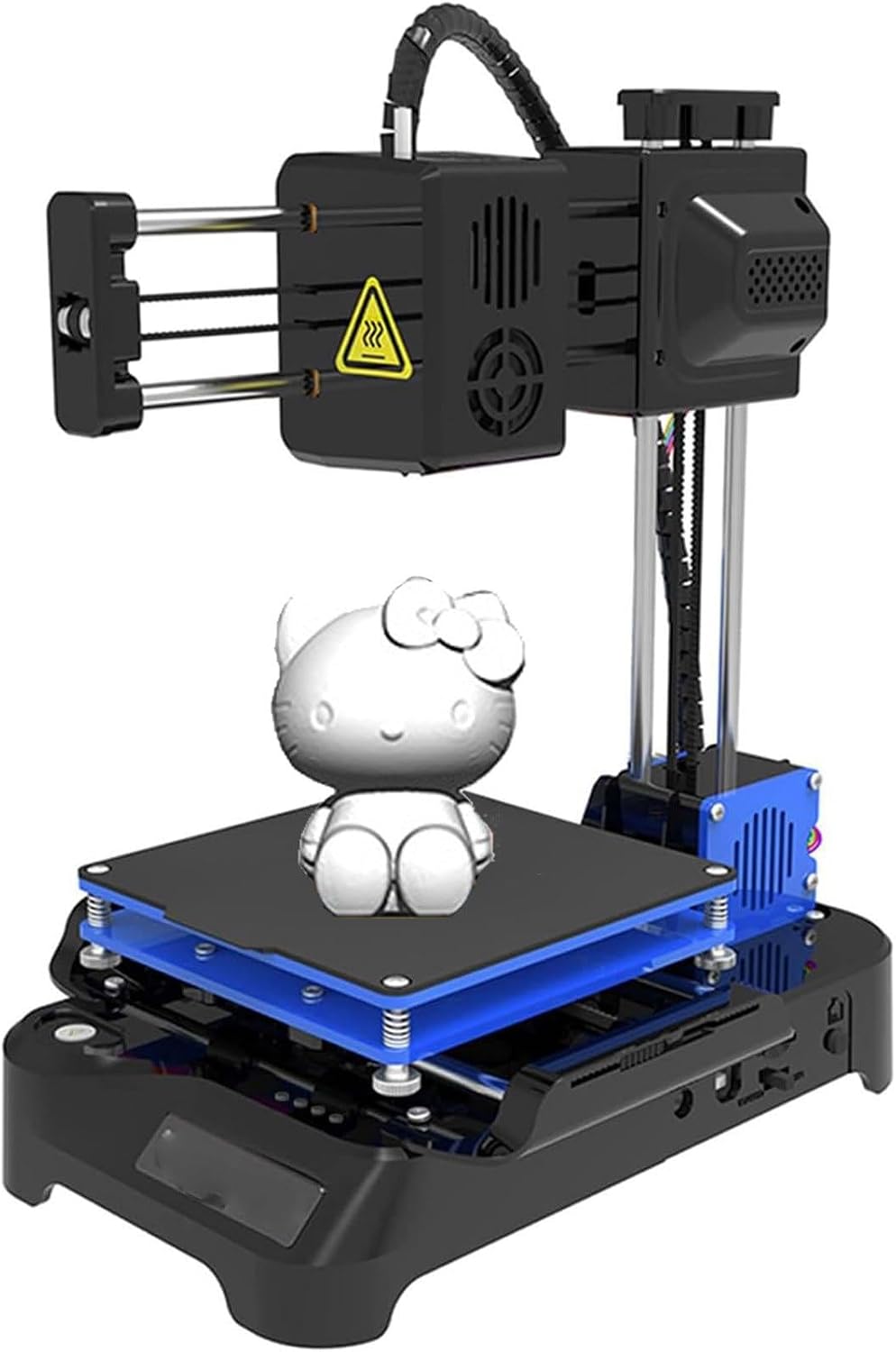 3D Printer Mini Desktop for Kids, 100x100x100mm Printing Size, Removable Platform, One-Touch Printing, TF Card Included, Sample Filament