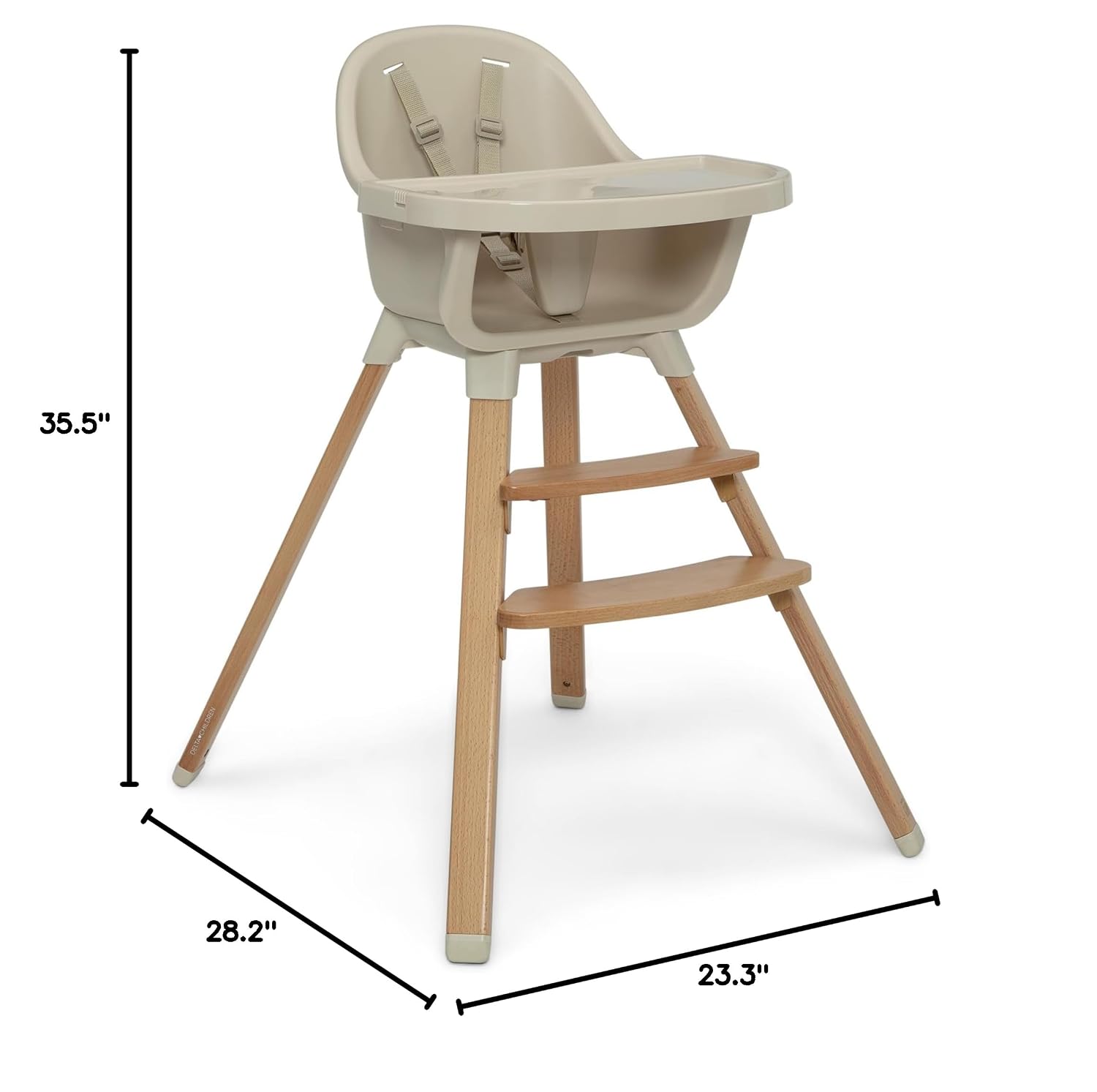 Delta Children - babyGap Otto 3-in-1 High Chair - High Chair Converts to Toddler Dinning Chair and Booster Seat - Dishwasher Safe Meal Tray - FSC-Certified Wood, Oatmeal