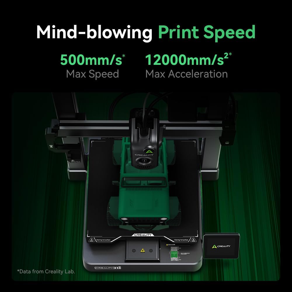 Creality Hi Combo (A) 3D Printer Multi Color 3D Printer with CFS 95% Pre-Assemble 500mm/s High Speed Auto-Leveling Automatic Filament Reading All-Metal Frame 10.24×10.24×11.81inch
