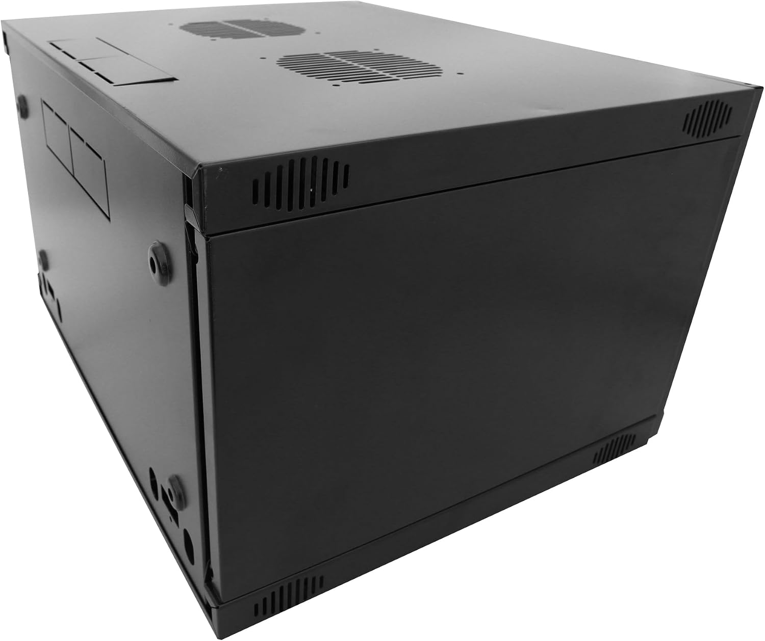 6U Server Cabinet Wall Mount Rack Enclosure with 2 Server Fans Locking Glass Door Removable Side Panels 19in Network Cabinet 13' Installation Depth for Computer/Audio Video/Data Equipment(13INCH, 6U)