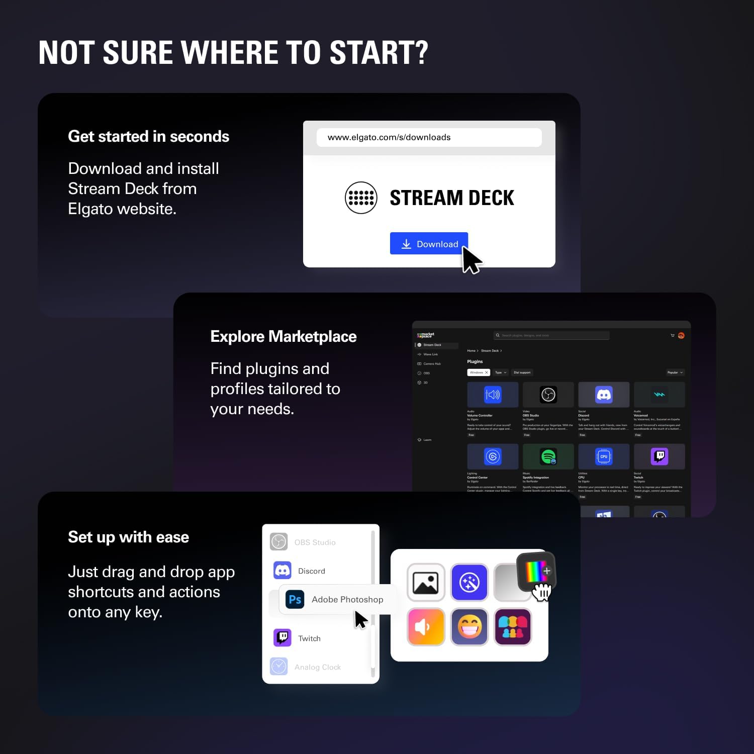 Elgato Stream Deck +, Audio Mixer, Production Console and Studio Controller for Content Creators, Streaming, Gaming, with customizable touch strip dials and LCD keys, works with Mac and PC