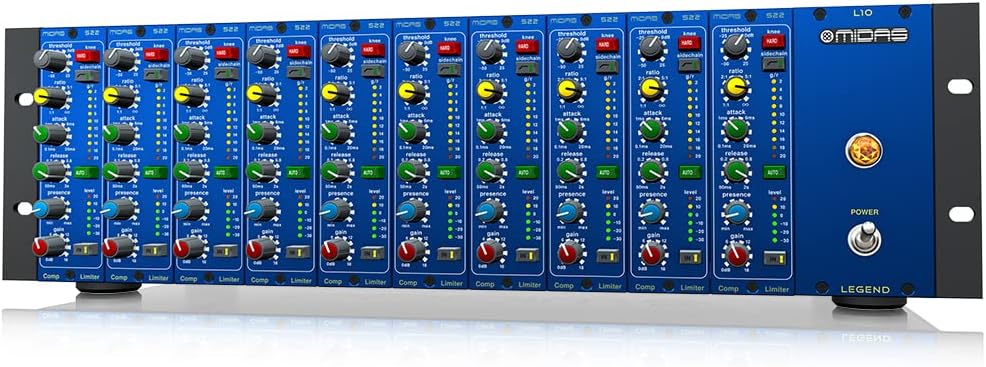 Midas LEGEND L10 500 Series Rackmount Chassis for 10 Modules with Advanced Audio Routing