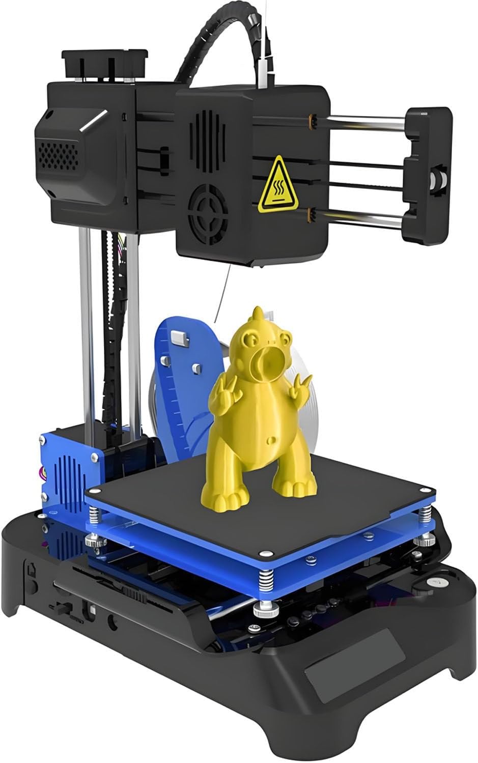 Mini 3D Printer for Kids,100 * 100 * 100mm Print Size,with Pla Filament,USB Cable,Tf Card,Magnetic Removable Plate,Leveling-Free Printer,for Beginners,Kids,Student Education Black