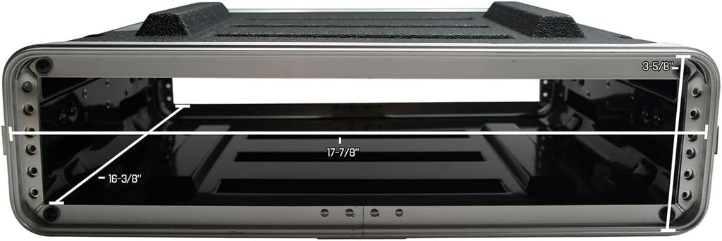 Harmony Audio Cases HCABS2U ABS Molded Plastic 2U Amp Amplifier Effect Case 19' Depth