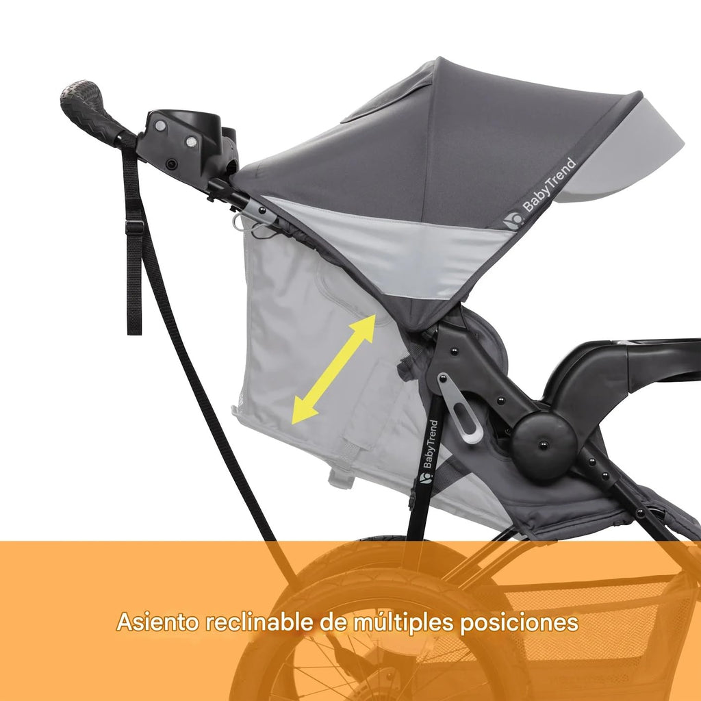 Baby Trend Expedition® Zero Flat Jogger Travel System with LED Lights, Dash Grey