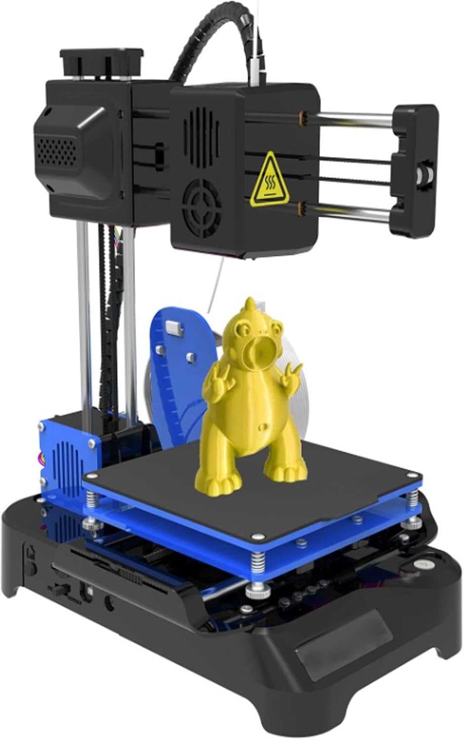 3D Printer for Kids Mini Desk 3D Printer 100x100x100mm Print Size No Heated Bed One-Key Printing with TF Card PLA Sample Filament for Beginners Household Education,Black